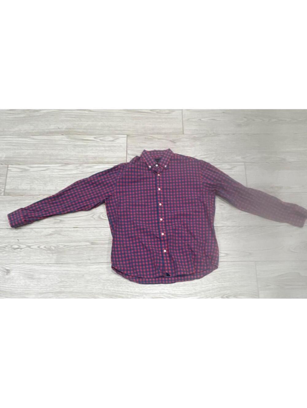 SPRING/SUMMER Untuckit Men's Red & Blue Plaid Cotton Casual Dress Shirt L $58